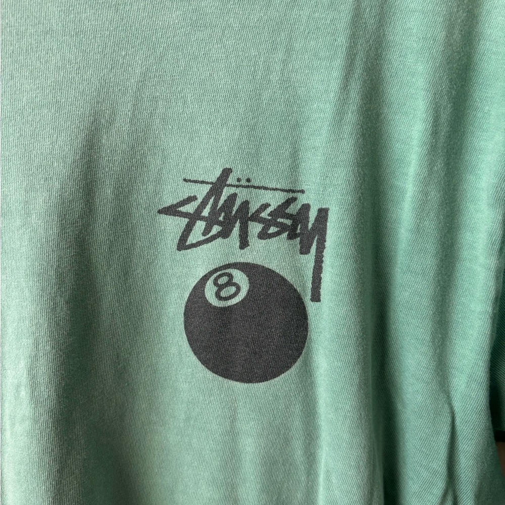 Stussy Green Shirt with Black Logo
